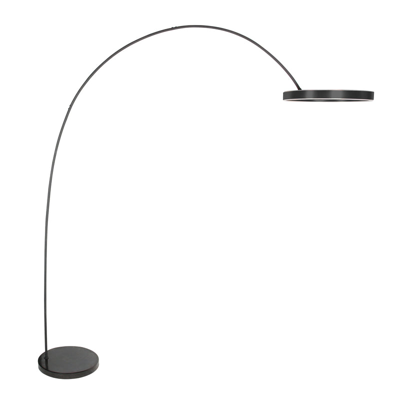 Luna-Arc 4324ZW Elegante Bogenlampe, einstellbare Lichtfarbe und Fuß in Marmoroptik