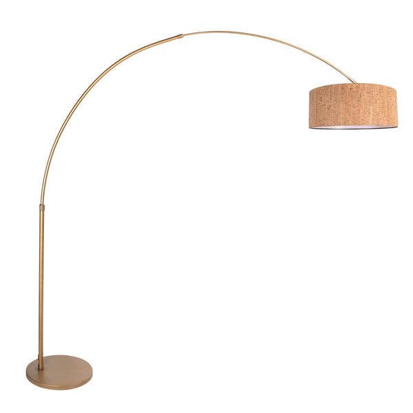 Sparkled Light 4335BR – Bogenstehleuchte in Bronze mit robustem Lampenschirm