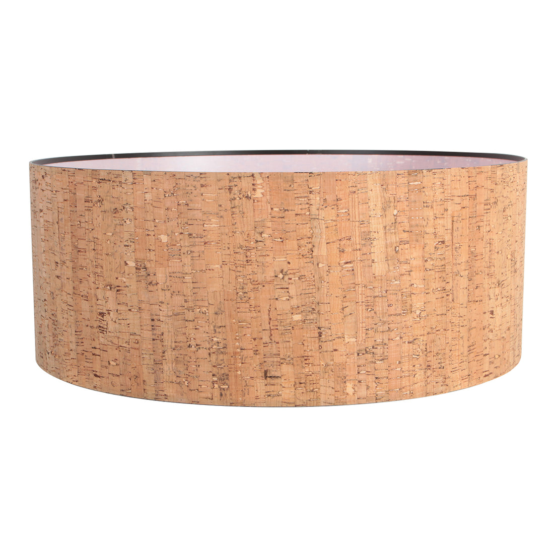 Hängeleuchte aus Naturkork, schwarzer zylindrischer Lampenschirm, höhenverstellbar | Sparkled Light