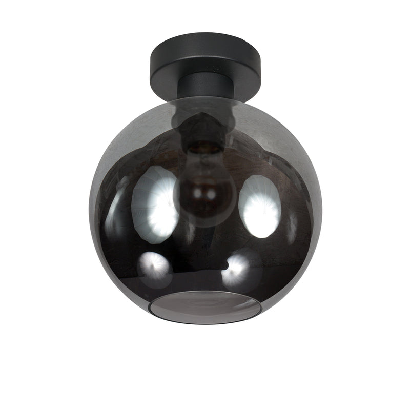 Deckenleuchte Bloeba 4374ZW mit Rauchglasschirm Ø20 cm