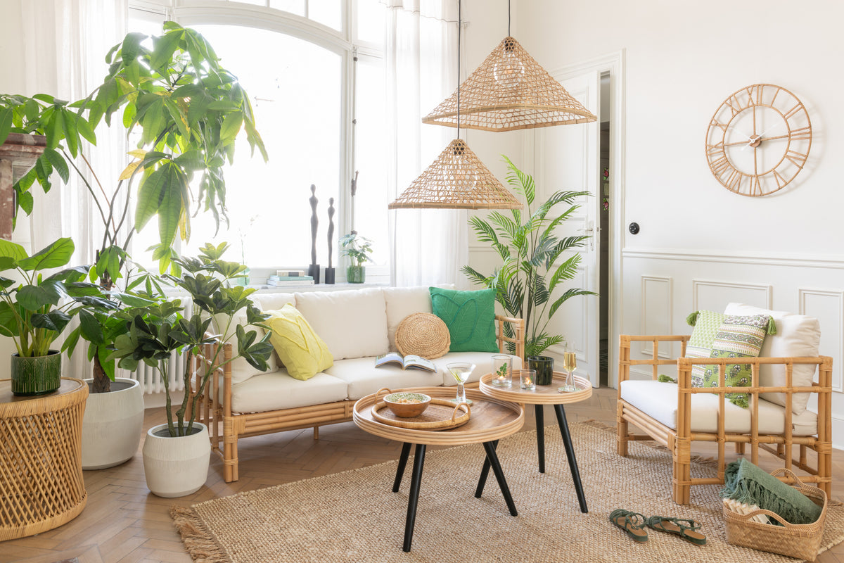 3-Sitzer-Sofa aus natürlichem Rattan | Jale
