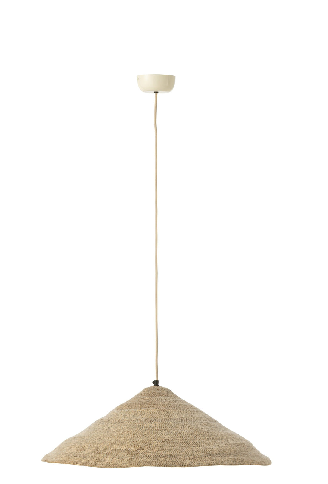 Suspension chapeau Moonj en jonc clair naturel, petit modèle