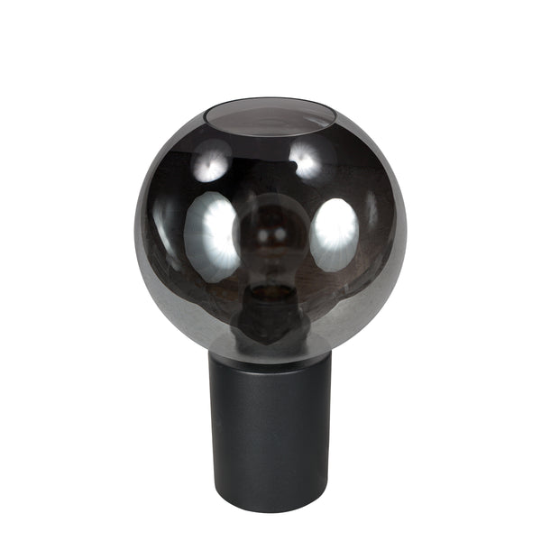 Tischlampe Bloeba 4380ZW mit Rauchglasschirm Ø20 cm