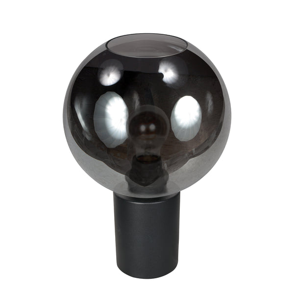Tischleuchte Bloeba 4381ZW mit Rauchglasschirm Ø25 cm