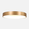 Plafonnier LED doré rond, anneau design 38 cm pour salon | Ringlede