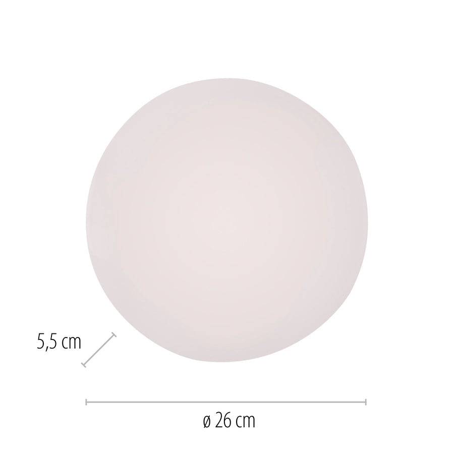 Plafonnier Uranus blanc, L 5,5 cm
