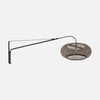 Wandleuchte Bambus langer Arm, geflochtener Lampenschirm Ø 50 cm ausziehbar | Banwé