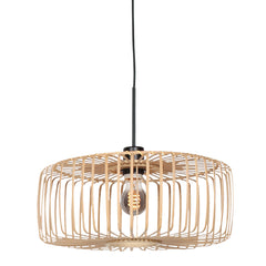Hängeleuchte Sparkled Light 4474ZW – schwarz mit Bambusschirm Ø40 cm