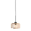 Hängeleuchte Sparkled Light 4475ZW – schwarz mit Bambusschirm Ø20 cm