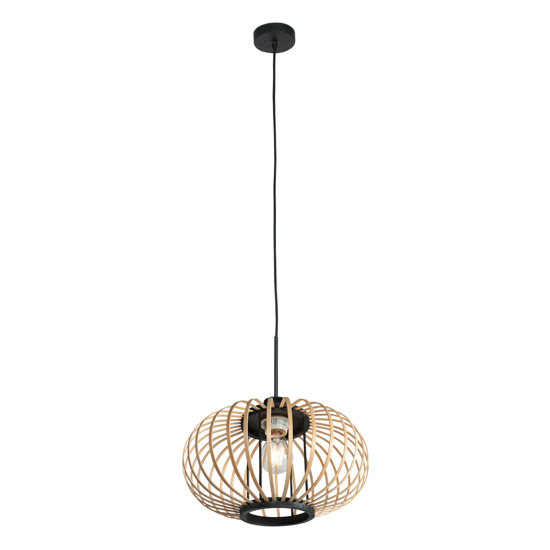 Hängeleuchte Kugel Bambus durchbrochen Ø 31 cm, 1-flammig | Kubu