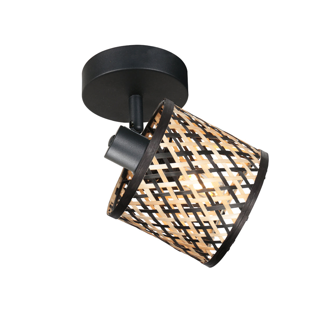 Verstellbarer Bambus-Spot, Wand- oder Deckenleuchte Ø 12 cm | Bali