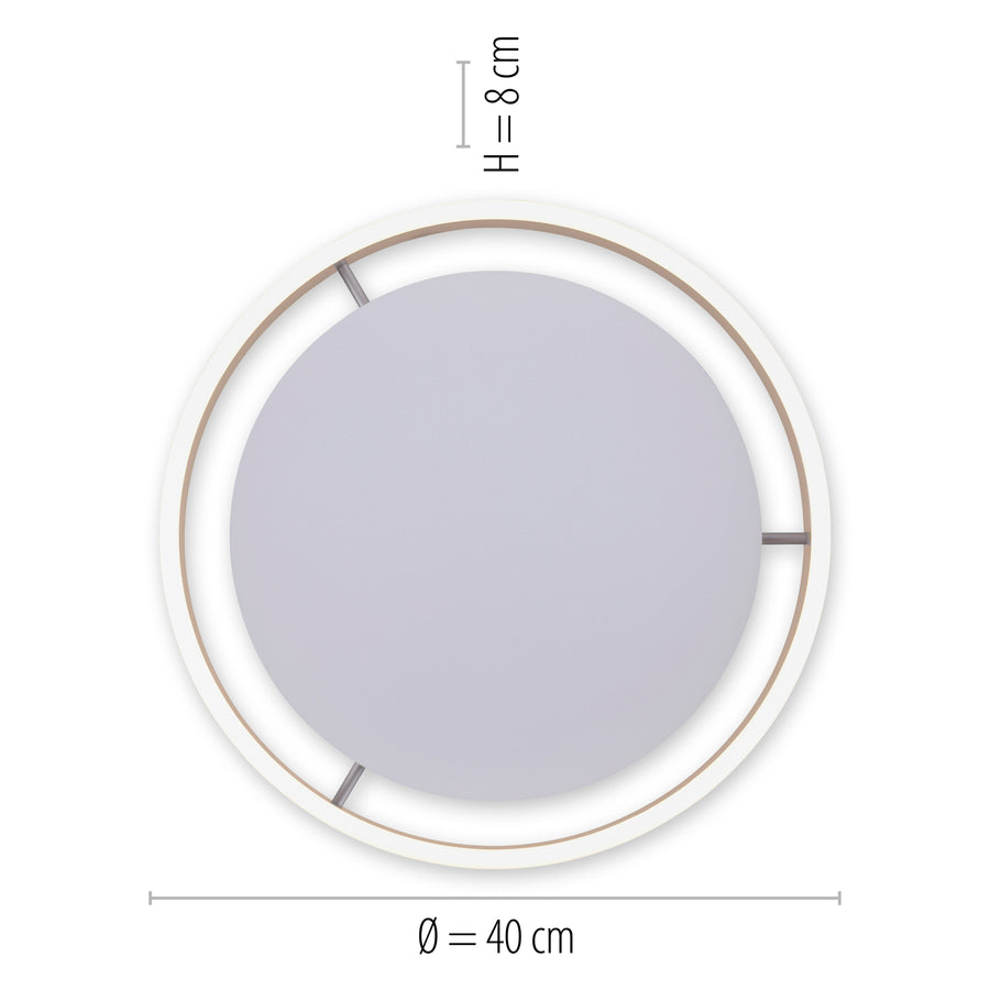 Plafonnier Q-Vito laiton mat, L 40 cm