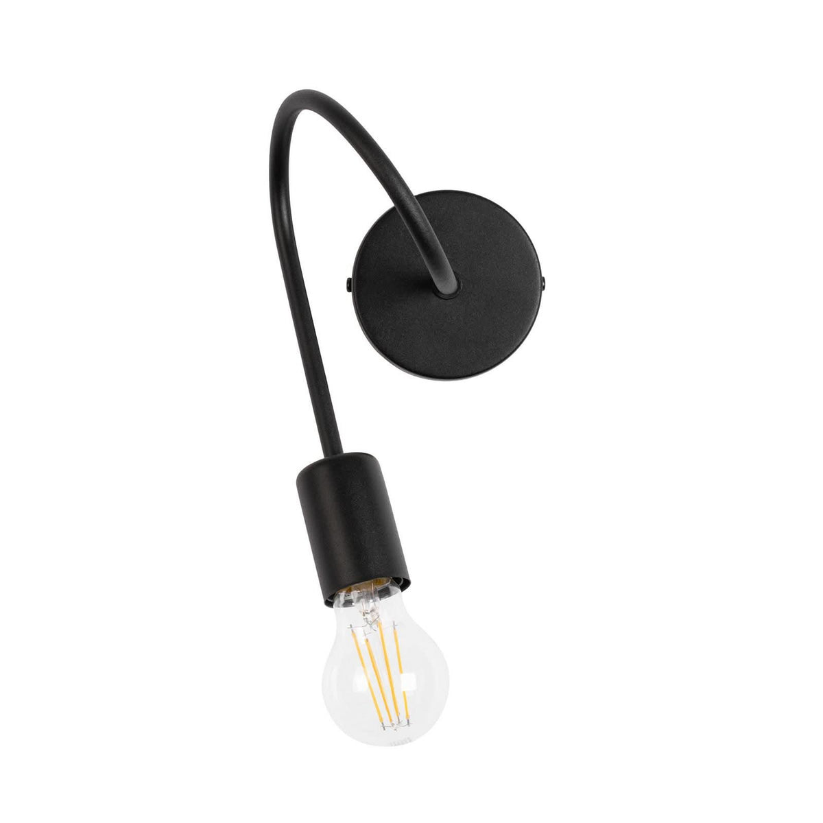 Applique murale Oxford en métal, noir, hauteur 25 cm