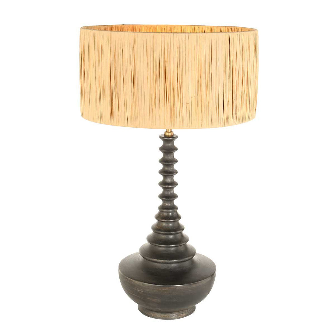 Tischleuchte schwarz Holz