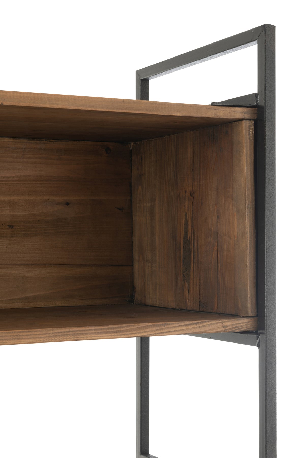 Kleines Regal Holz Metall Rustikal