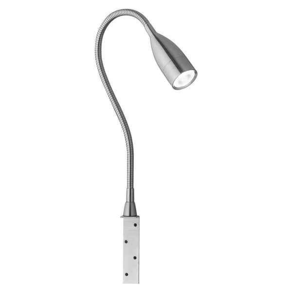 Applique murale LED Sten en métal, nickel mat, hauteur 48 cm