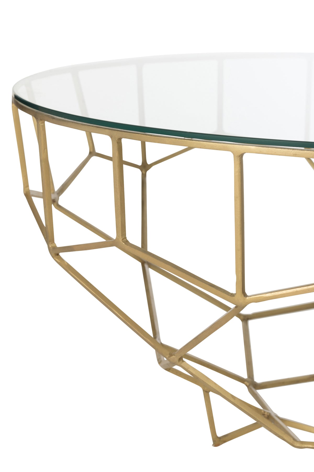 Tisch Metall Glas Goldfarben