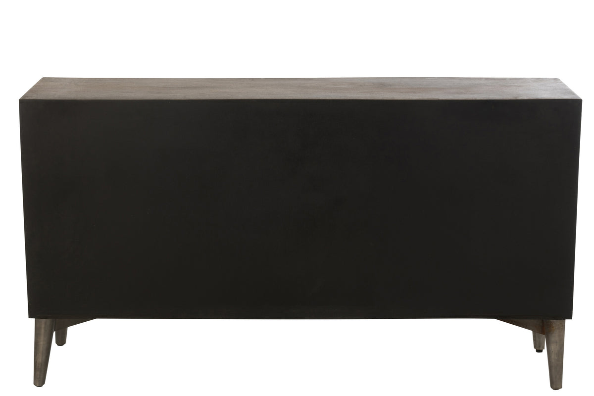 Anrichte Mangoholz MDF Braun 4 Türen | Zina