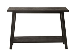 Console Carrée Bois Mangue Noir