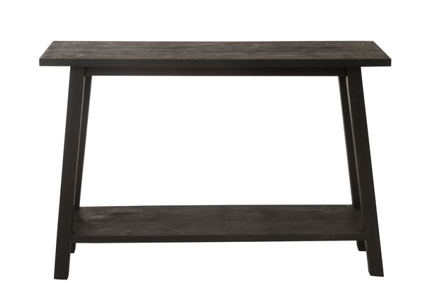 Console Carrée Bois Mangue Noir