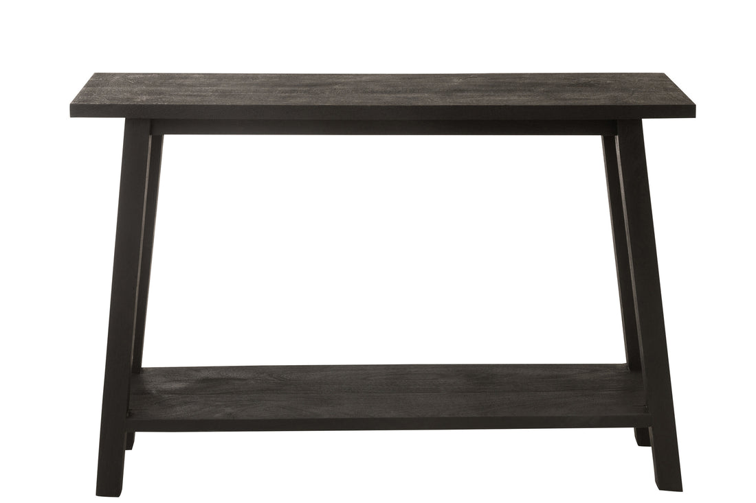 Console Carrée Bois Mangue Noir