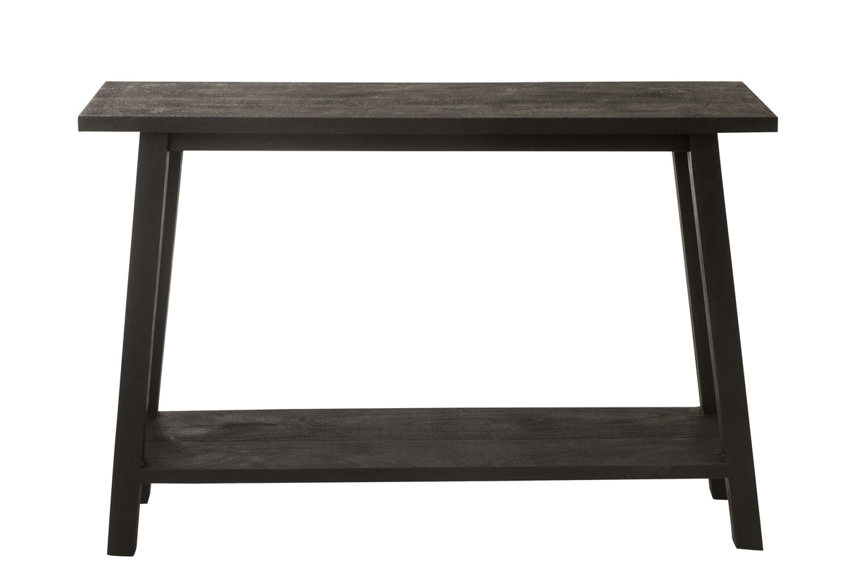 Console Carrée Bois Mangue Noir
