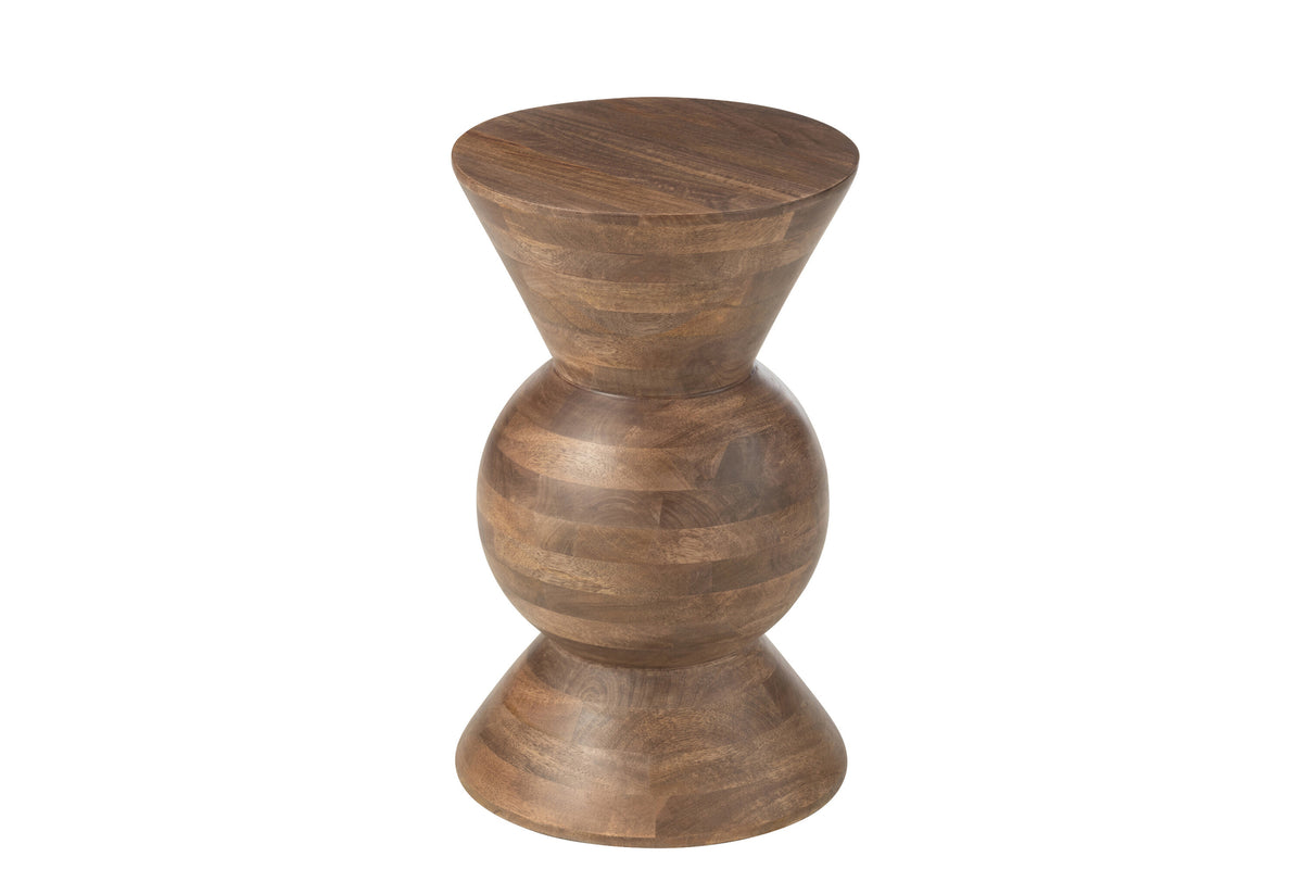 Design-Couchtisch aus braunem Mangoholz