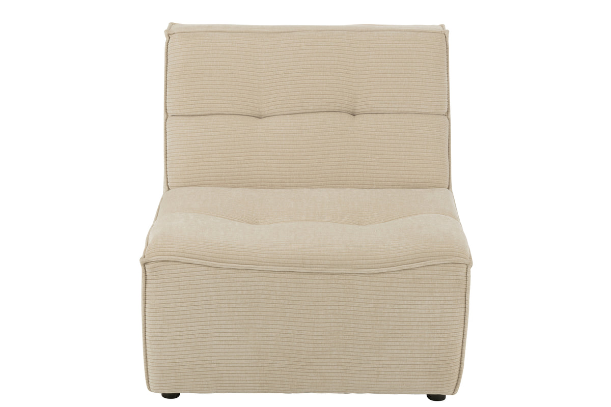 Bequemes beiges Holzsofa | Riya