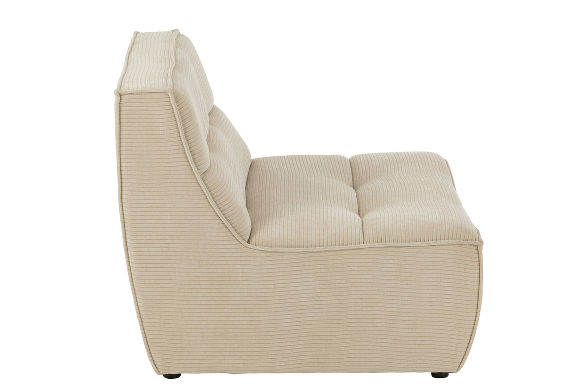 Bequemes beiges Holzsofa | Riya