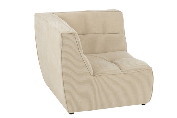 Ecksofa Pappelholz Beige | Nila