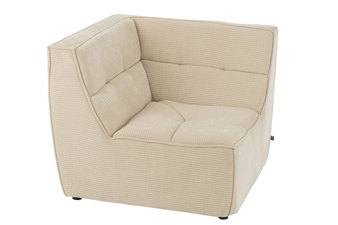 Ecksofa Pappelholz Beige | Nila