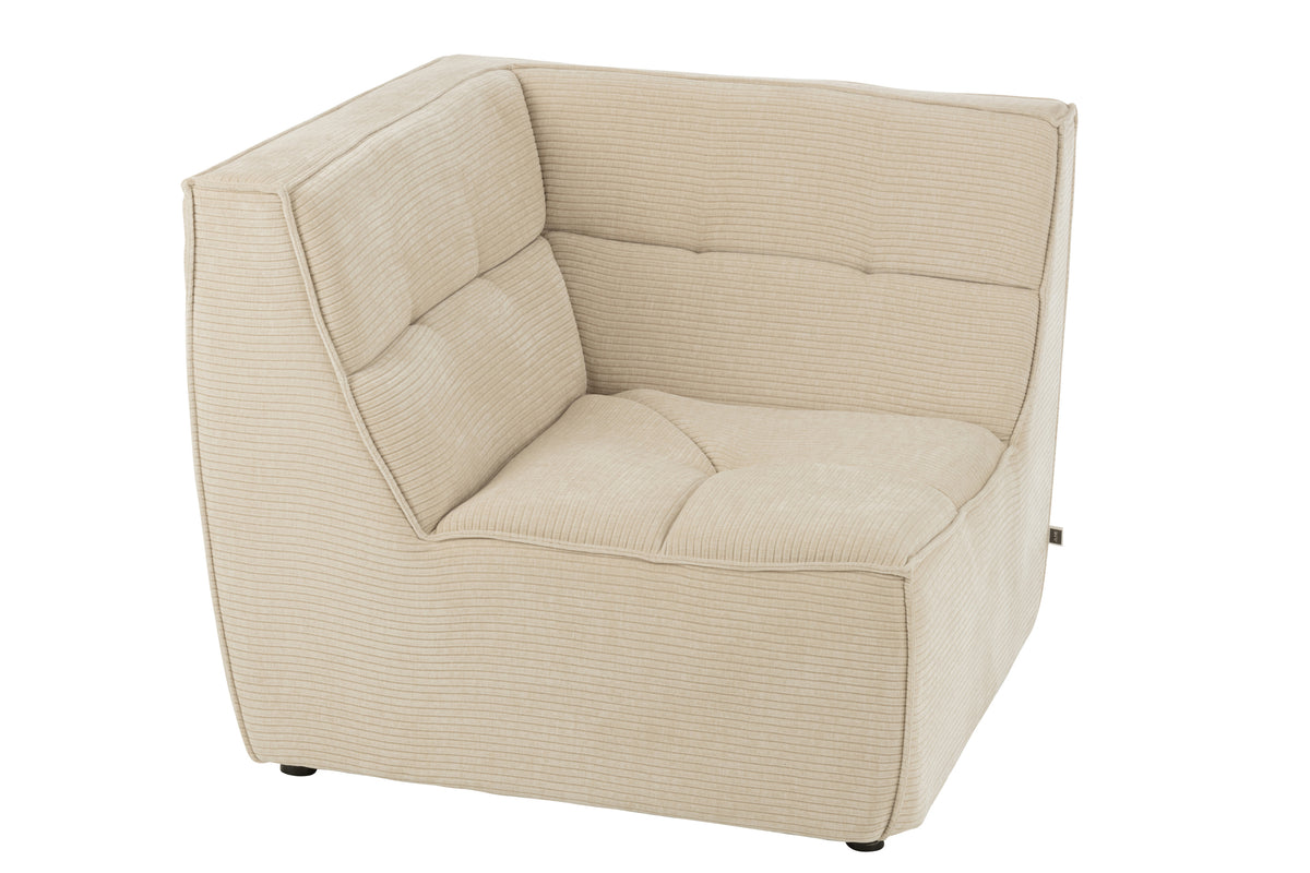 Ecksofa Pappelholz Beige | Nila
