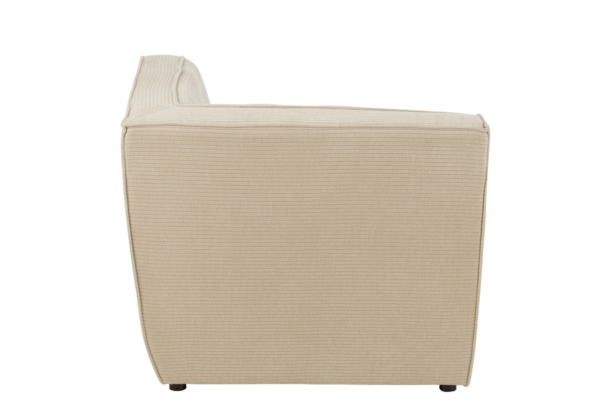 Ecksofa Pappelholz Beige | Nila