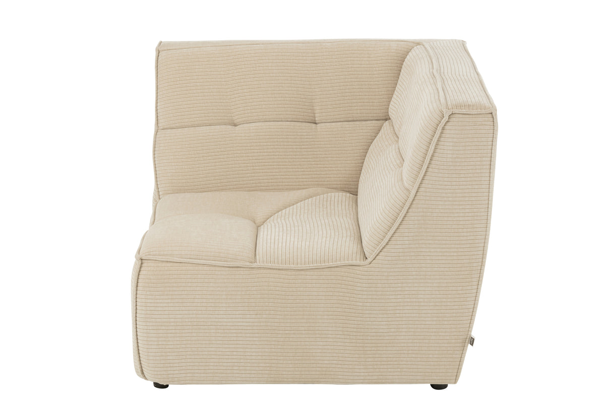 Ecksofa Pappelholz Beige | Nila
