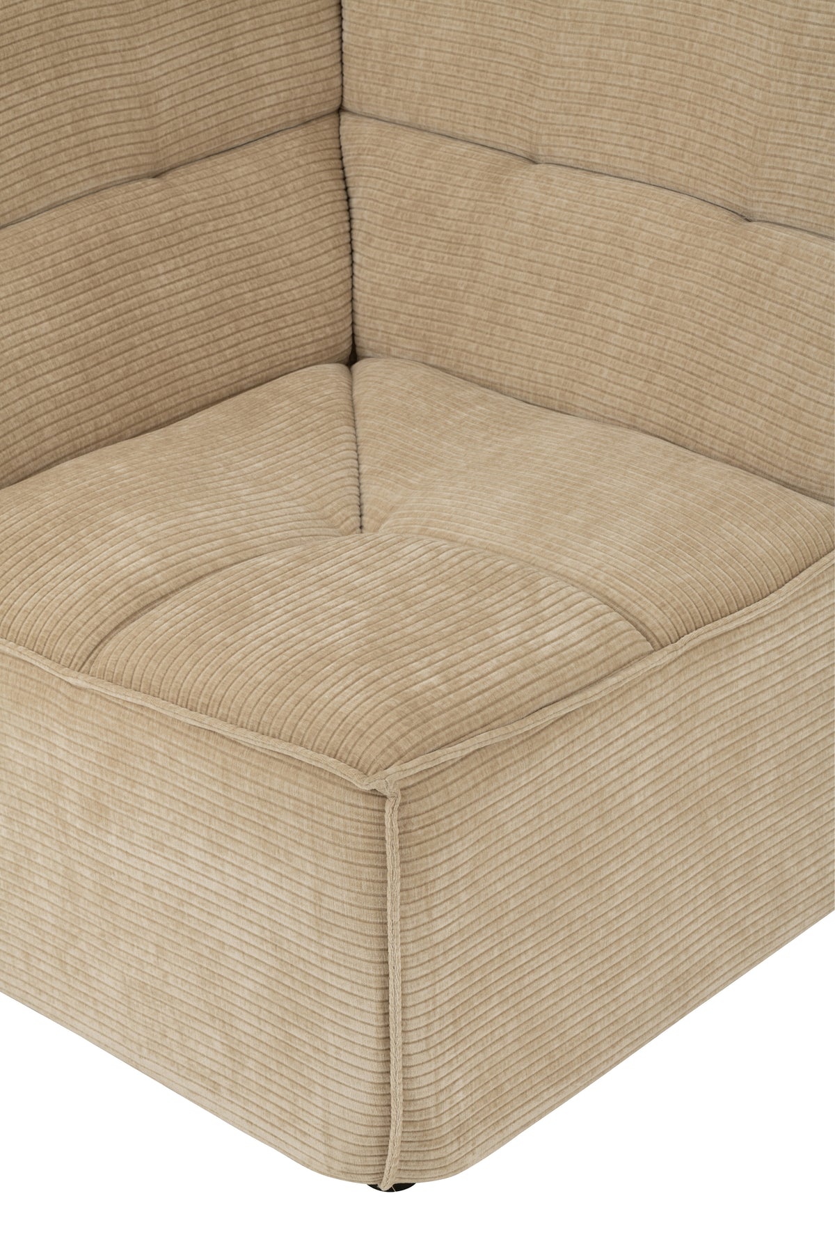 Ecksofa Dunkelbeige Holz | Miro