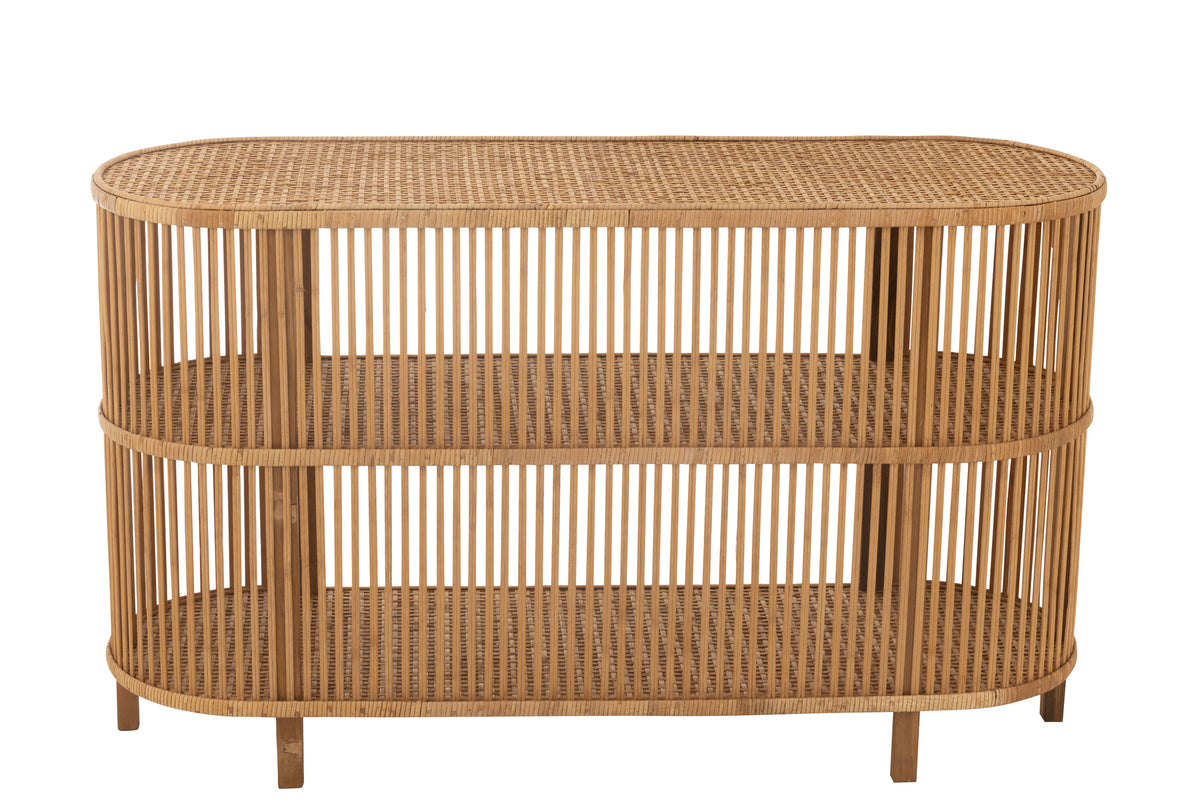 Tisch aus natürlichem Bambus und Rattan