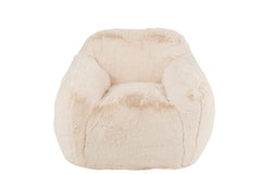 Cremefarbener kleiner Sessel aus Polyester | Vola