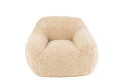 Kleiner Sessel aus Polyester in Creme | Cane
