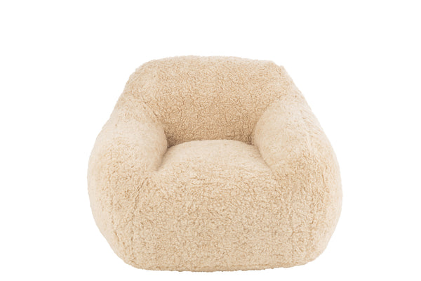 Kleiner Sessel aus Polyester in Creme | Cane