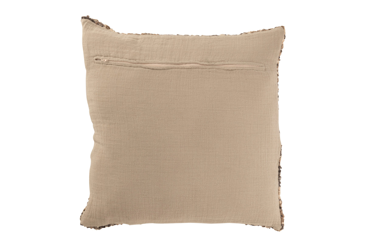 Kissen Tweed Acryl Braun Beige