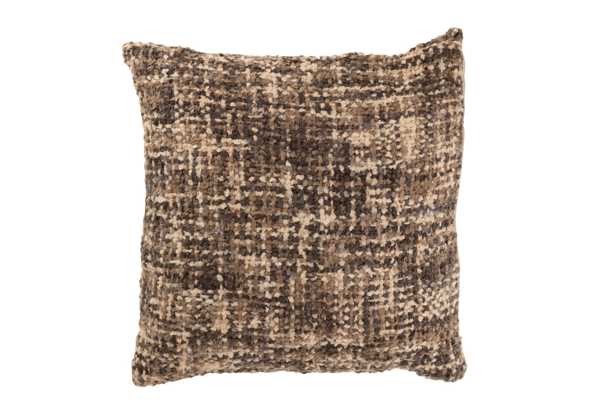 Kissen Tweed Acryl Braun Beige