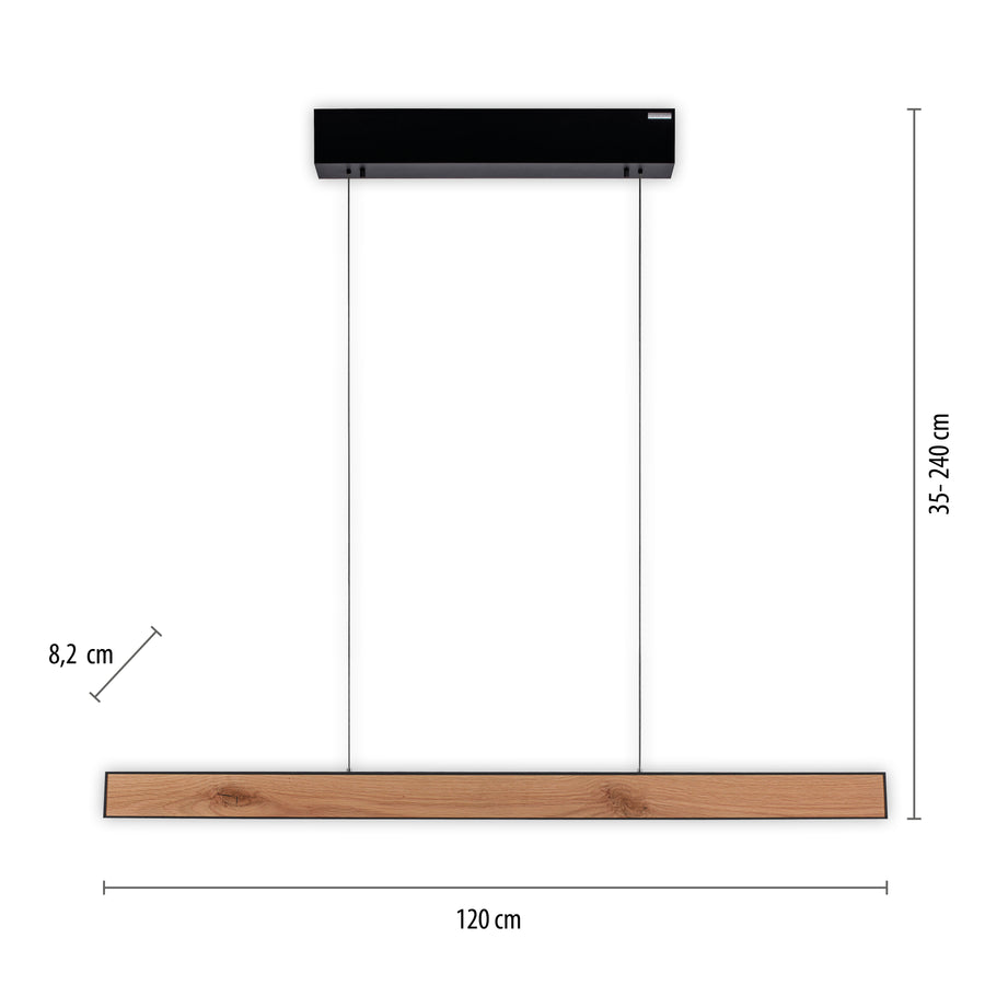 Suspension Pure E-Motion noire et bois