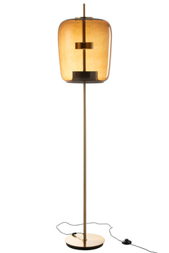 LED-Solarleuchte braunes Glas