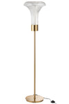 LED-Solarlampe Metall Gold Glas