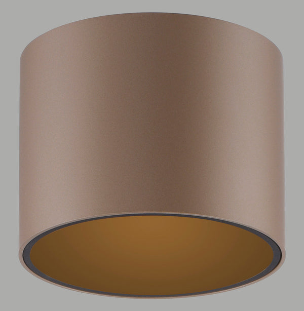 Plafonnier Pure Point marron, L 11 cm
