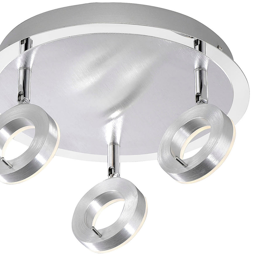 Plafonnier Sileda aluminium, P 33,5 cm
