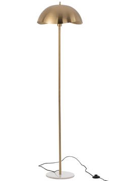 Lampe Sol Métal Marbre Doré