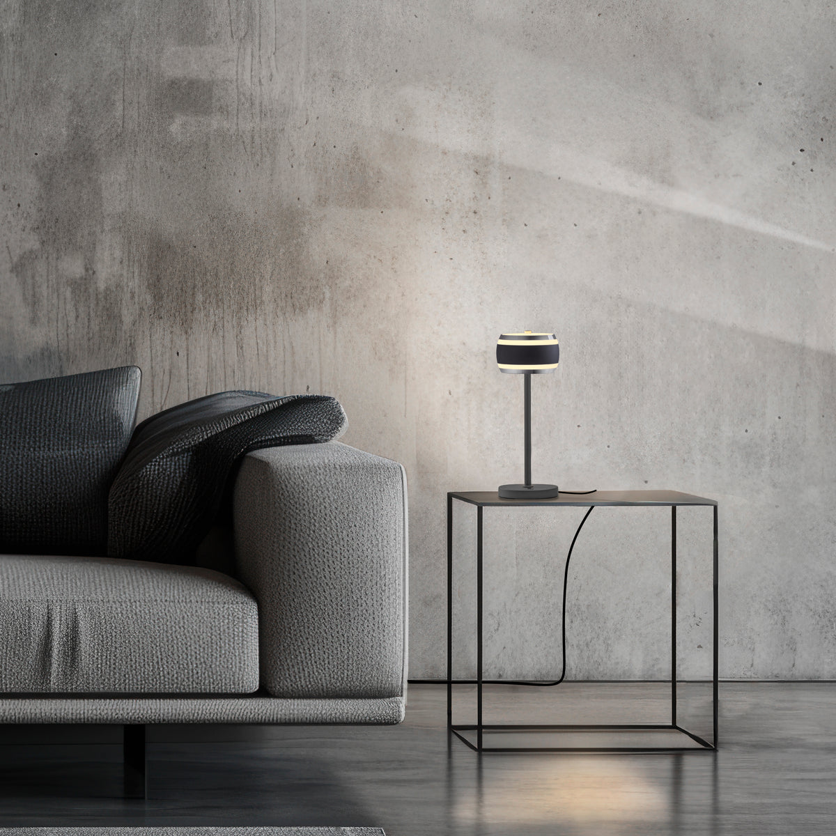 Lampe à poser Pure Falling Rings noire