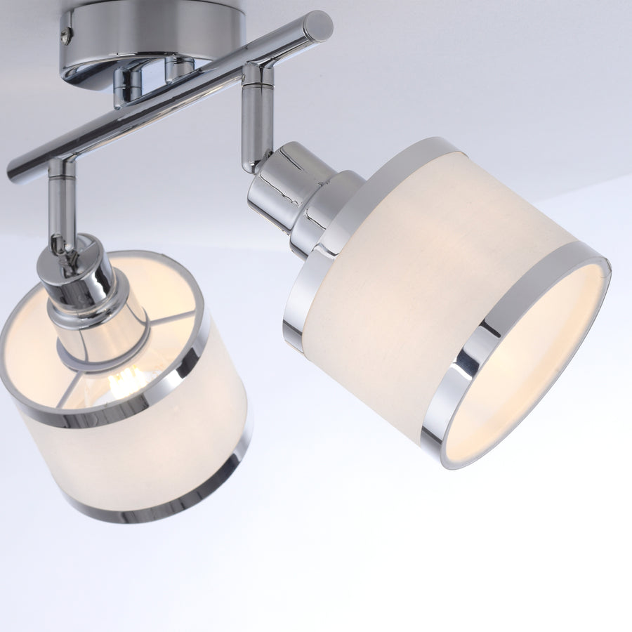 Plafonnier Accor 2 lumières chromé