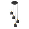 4-flammige Pendelleuchte Cible schwarz